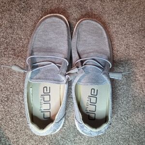 Hey Dude Wendy Stretch Fleece Glacier Gray Shoes Women’s Size 9 Slip On Casual